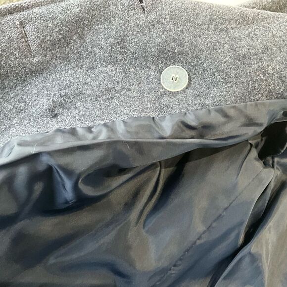 Mario De Pinto MDP Vintage Dark Gray Wool Blend Double Breasted Pea Coat Size L - Picture 10 of 16